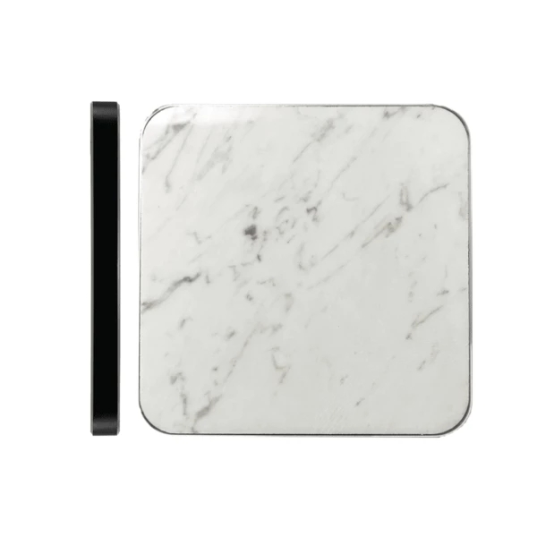 Real Marble Square QI Wireless Charger 10W 7.5W For Phone Distance 2-10mm