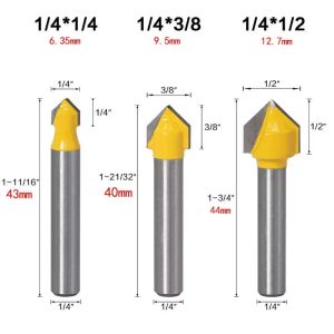 Buy cheap 108 Degree Cnc Carving Bits 90 Degree V Groove Aluminium Cutting Router Bits from wholesalers