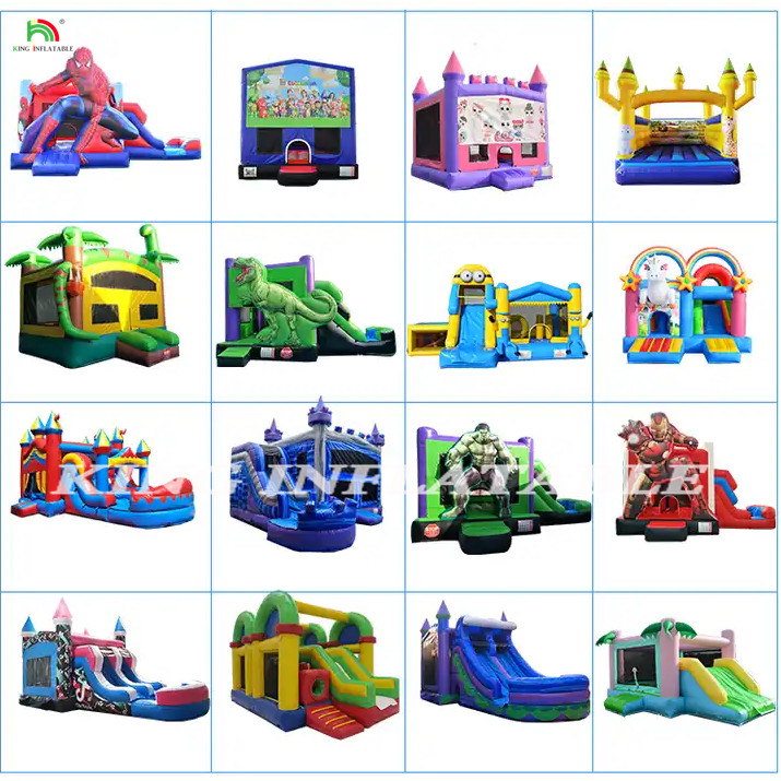 Inflatable Moonwalk Water Jumper Bouncer Moon walk Bouncy Castle Jumping Commercial Rainbow Bounce House Party Rentals