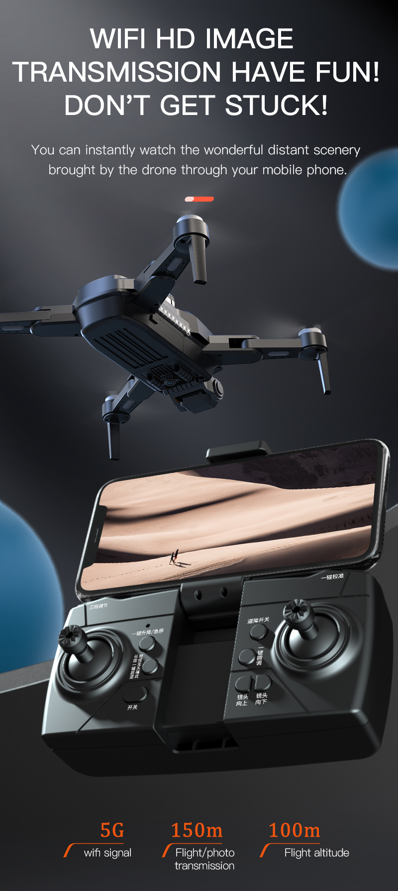 4k HD Camera Quadcopter Rechargeable Drone Expert Operator Skill Level Foldable Aircraft Free Shipping Adults