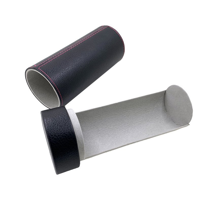 PU cylinder custom glasses case new advanced handmade glasses box