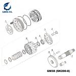 GM38 Hydraulic Travel motor parts for SK200-8 HD1023 Excavator machinery