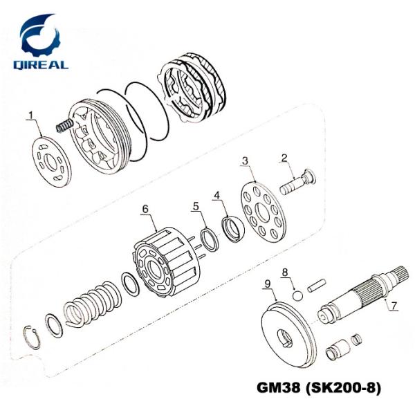 Buy cheap GM38 Hydraulic Travel motor parts for SK200-8 HD1023 Excavator machinery from wholesalers