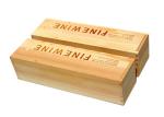 Hot Stamped Logo Single Bottle Wine Box , Gift Package Wooden Wine Boxes With