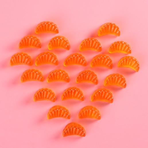Buy cheap Oil Coating Fruit Shaped Gummy Candy , Chewable Gummy Vitamins Orange Flavor from wholesalers