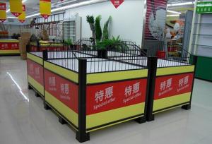 Buy cheap Knockdown Metallic Supermarket Promotion  Display Table / Advertising Promotion Counter from wholesalers