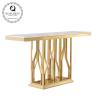 Buy cheap 160x45x85cm 0.3cbm Stainless Steel Console Table With Marble Top 20mm from wholesalers