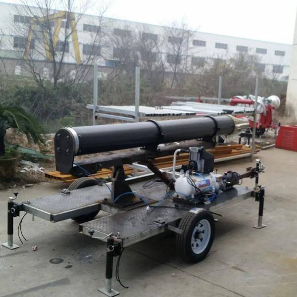 10m locking pneumatic telescopic mast 100kg payloads-mobile telecom mast tower