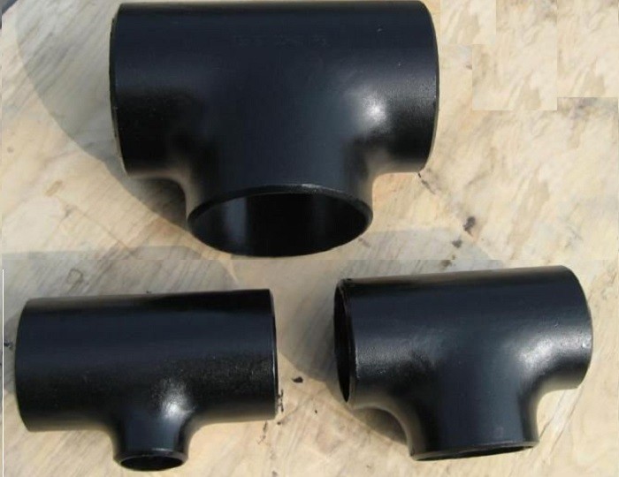 Std Thickness Seamless Pipe Fitting Cs Equal Tee Dn100 Size