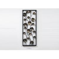 Buy cheap Bronze Metal Wall Decor Vintage Home Decorations Floral Design Black Frame product
