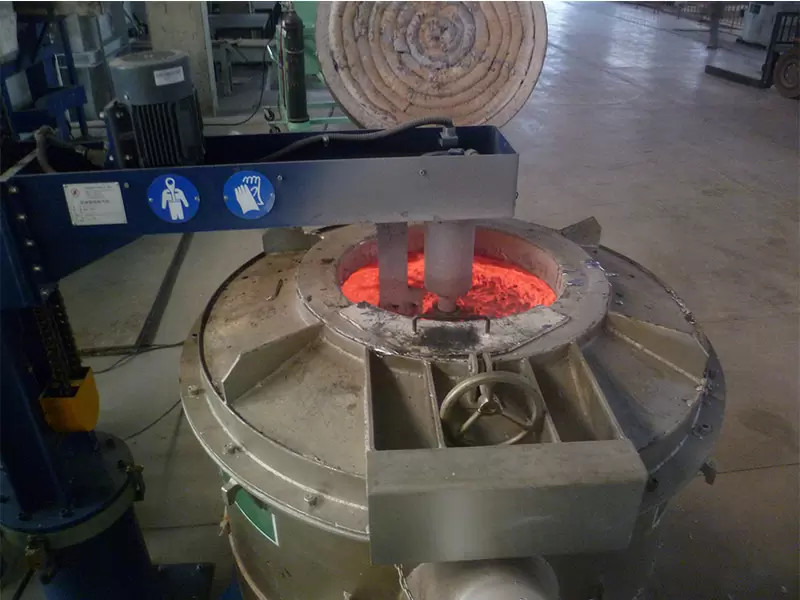 50Hz Gas Injection Graphite Rotor 100-600 R/min Aluminum Degassing Machine with 3KW Total Power