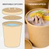 Buy cheap Custom Logo Paper Cups Bowls Soup Disposable Kraft Paper Soup Bucket from wholesalers