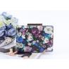 Buy cheap Flowers painting printed surface pu metal frame rectangle shaped pu clutch bag for women from wholesalers