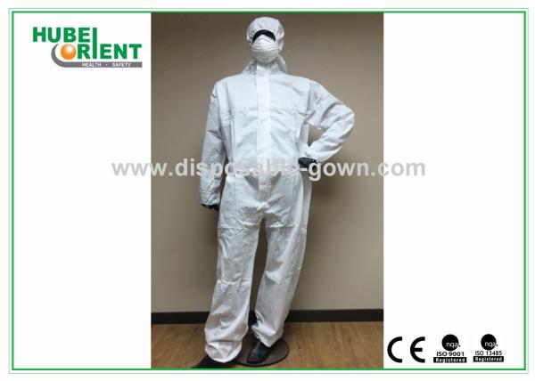 Buy cheap Type 5/6 Disposable Coveralls With Hood Splash Proof SMS Chemical Coveralls from wholesalers