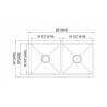 Buy cheap 36 Inch Double Equal Bowl Workstation Kitchen Sink R10 Corner from wholesalers