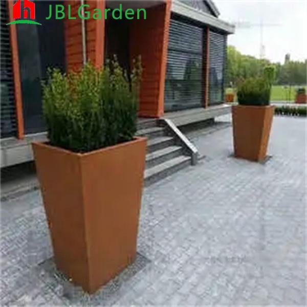 Buy cheap Customized Garden Rectangular Metal Flower Pot Corten Steel Planter Pots from wholesalers