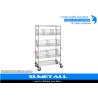 Buy cheap Industrial Metal Rolling Wire Shelves / Chrome Shelving Racks With Wheels from wholesalers