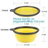 Buy cheap Food Water Feeder Silicone Portable Folding collapsible dog bowl, pocket foldable silicone travel pet food dog bowl, bag from wholesalers