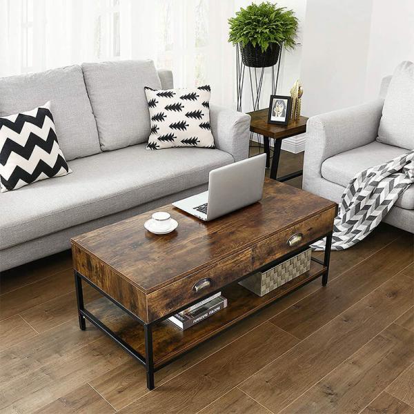 Quality Coffee Table With 2 Drawers For Sale, Rustic Coffee Table Furniture, Living Room Furniture, ULCT43X for sale