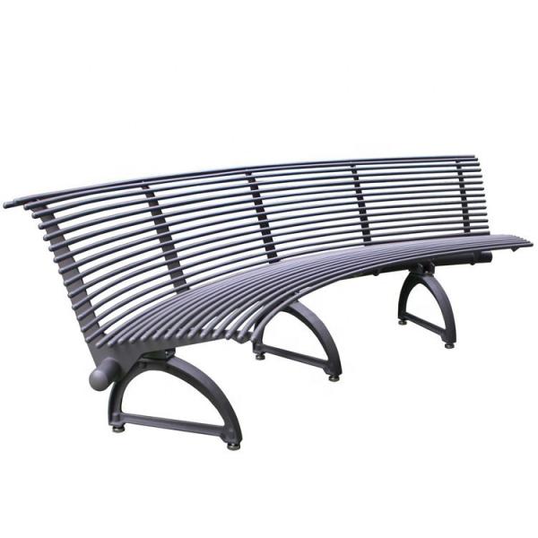 Buy cheap OEM ODM Outdoor Metal Benches With Cast Iron Legs Round Steel Pipe Seat Pan from wholesalers