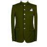 Buy cheap Solid Party Business Casual Suit Jacket Stand Collar Blazer Mens With Pocket Tie For Reception from wholesalers