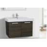 Buy cheap Hanging Custom Bathroom Vanity Cabinets Granite Countertop With Double Mirror from wholesalers
