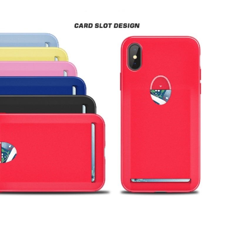 Multicolor Card Slot Soft TPU Protective Case Back Cover for Samsung J5 2017 A8 2018 A5 2017 J2 PRO NOTE9 NOTE8 S9 PLUS