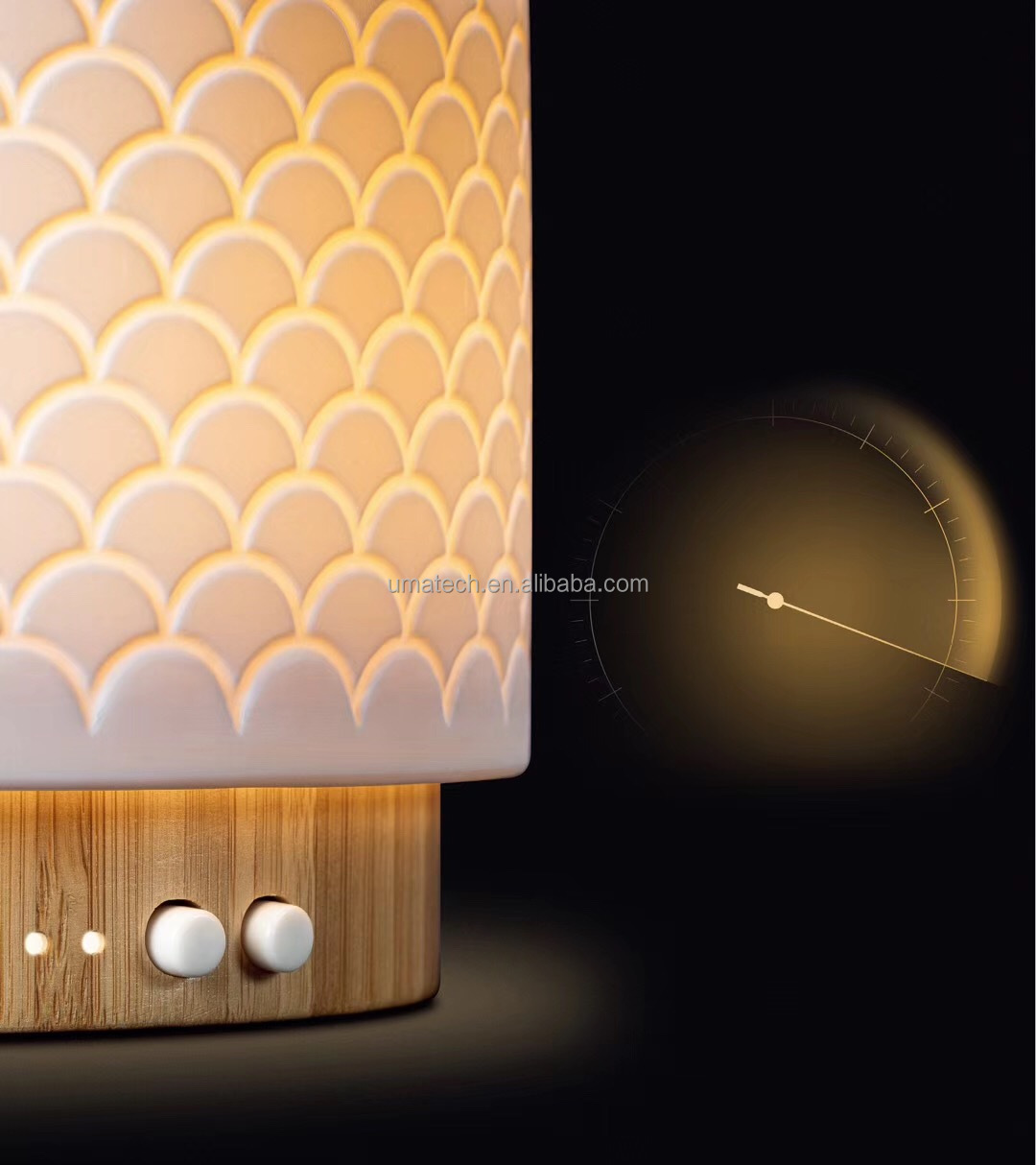280ml Bamboo and Ceramic Ultrasonic Electronic Diffuser for Natural Aroma Experience