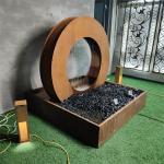 Rusty Corten Steel Water Feature 2mm Decorative Water Fountains