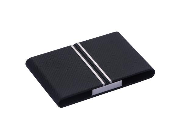 Metal Slim Name Card Holder With Snap Closure Holds Up To 50 Business Cards