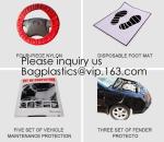 Disposable Car Interior Protection Set, seat, hand brake, gear stick, steering