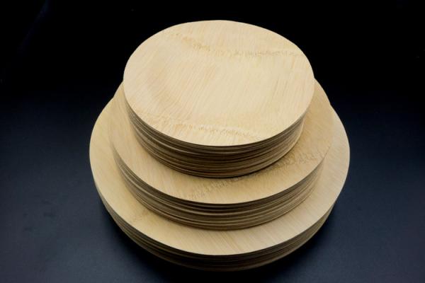Buy cheap 9 Inch Bamboo Wooden Plates Kitchen Untensils Natural Round from wholesalers