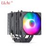 Buy cheap Black Radiator Fan Lighted Copper Heatpipe Universal For Intel I3 I5 I7 I9 Lga 1151 1366 1700 2011 2066 AMD AM4 AM5 Cpu Cooler from wholesalers
