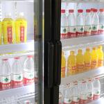 Black 1000L 2 Glass Door Convenience Store Display Cooler