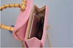 European and American fashion female summer new bamboo bag embossed PU chain