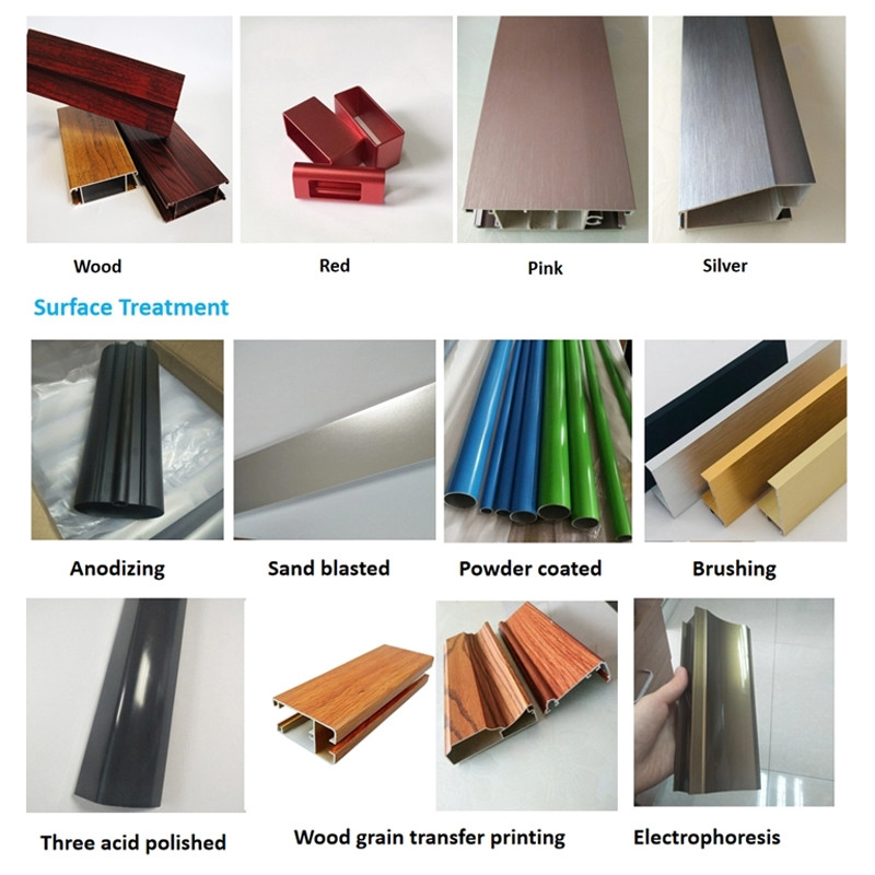 Silver White Powder Coating 6063 T5 Extrusion Aluminium Profile
