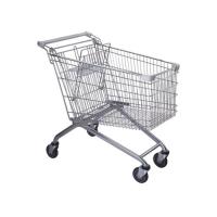 Buy cheap Safety Metal 4 Wheel Supermarket Shopping Trolley / Grocery Shopping Cart 180L product