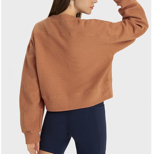 Buy cheap ODM Breathable Soft Loose Yoga Sweatshirt Sports Hoodies Women Stair Cloth Pullover Sweater from wholesalers