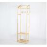 Buy cheap Wooden Coat Hanger Rack With 2-tier Storage Shelves W50*D38*H180CM from wholesalers