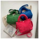 Factory Price Corduroy Women's Bag New Handbags Niche Versatile Bucket Shoulder