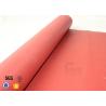 Buy cheap Red Silicone Coated Silica Fabric 800℃ 0.7mm Fiberglass Insulation Materials from wholesalers