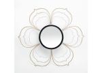 Black Silver Gold Metal Floral Frame Decorative Wall Mirror Small Size For Wall