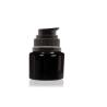 Buy cheap 50ml 60ml 100ml 120ml Cosmetic Glass Bottles Dark Violet Gloss Black With Plastic Pump from wholesalers