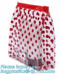 Cosmetics packaging bags With Slider Zipper Top, vinyl pvc packaging bag with