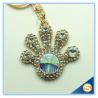 Buy cheap Rhinestone palmation Hand Shape Pendant key chain Custom Jewelry metal Key Chain from wholesalers