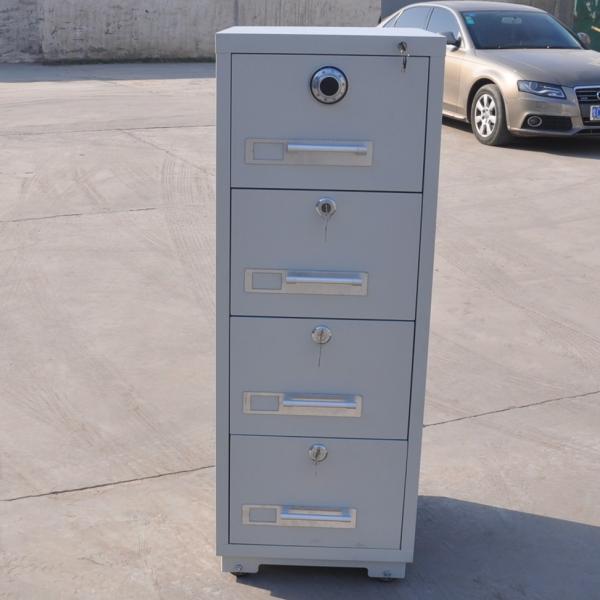 Buy cheap 2/3/4 Drawer Fireproof Vertical Steel Filing Cabinet Adjustable Suspension Slats from wholesalers