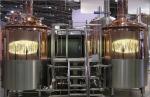 SU304 Copper Turnkey Microbrewery Equipment PLC Control Anti Corrosion brewpub