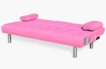 Modern Faux Leather 3 Seater Foldable Sofa Bed With Fold Down For Living Room