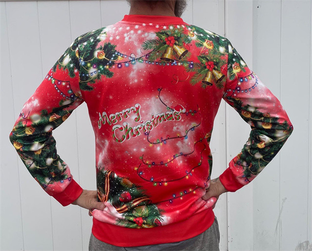 Unisex Ugly Christmas Sweater 3D Printed Funny Graphic Long Sleeve T-Shirt Crewneck Sweatshirts