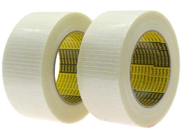 Buy cheap White Fiberglass Adhesive Tape Bidirectional Filament Tape Cross Weaved from wholesalers